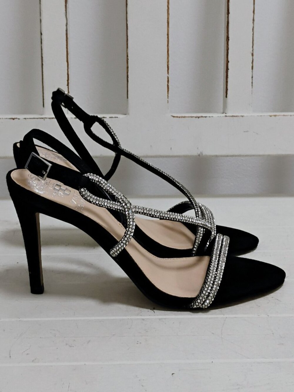 Vince Camuto Heel Slingback Sandals Black 7
